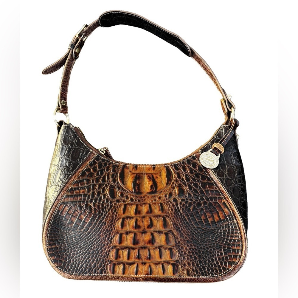 Brahmin Karissa Embossed Leather Shoulder Bag